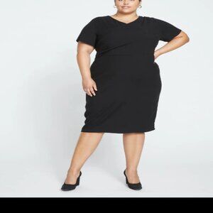 Universal Standard Mary Double Luxe Dress Navy Size Small (14-16) NWT